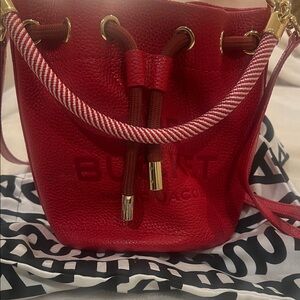 Marc Jacobs Red Leather Bucket Bag